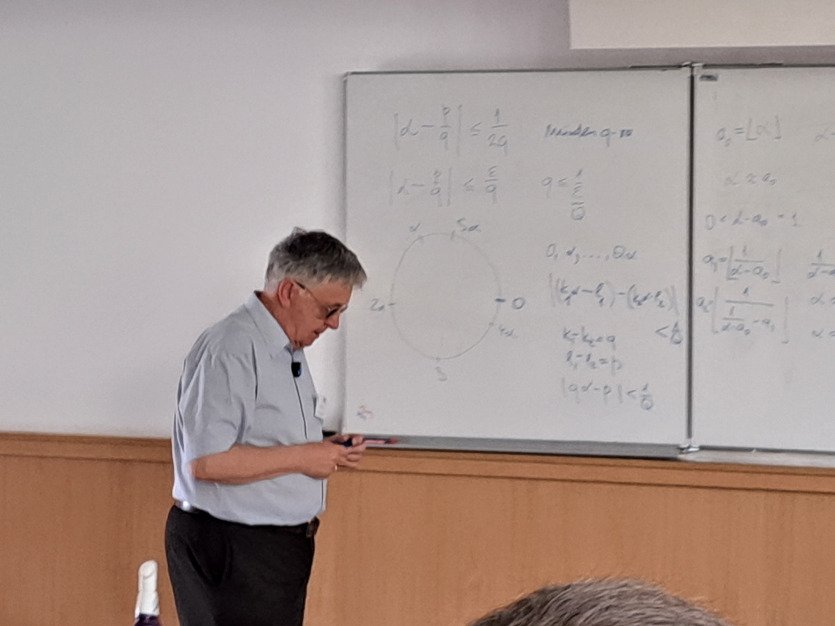 László Lovász teaching in a classroom
