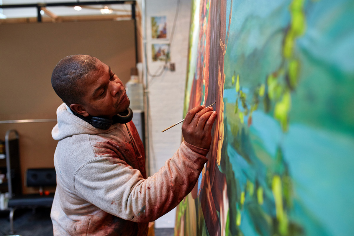 Kehinde Wiley painting